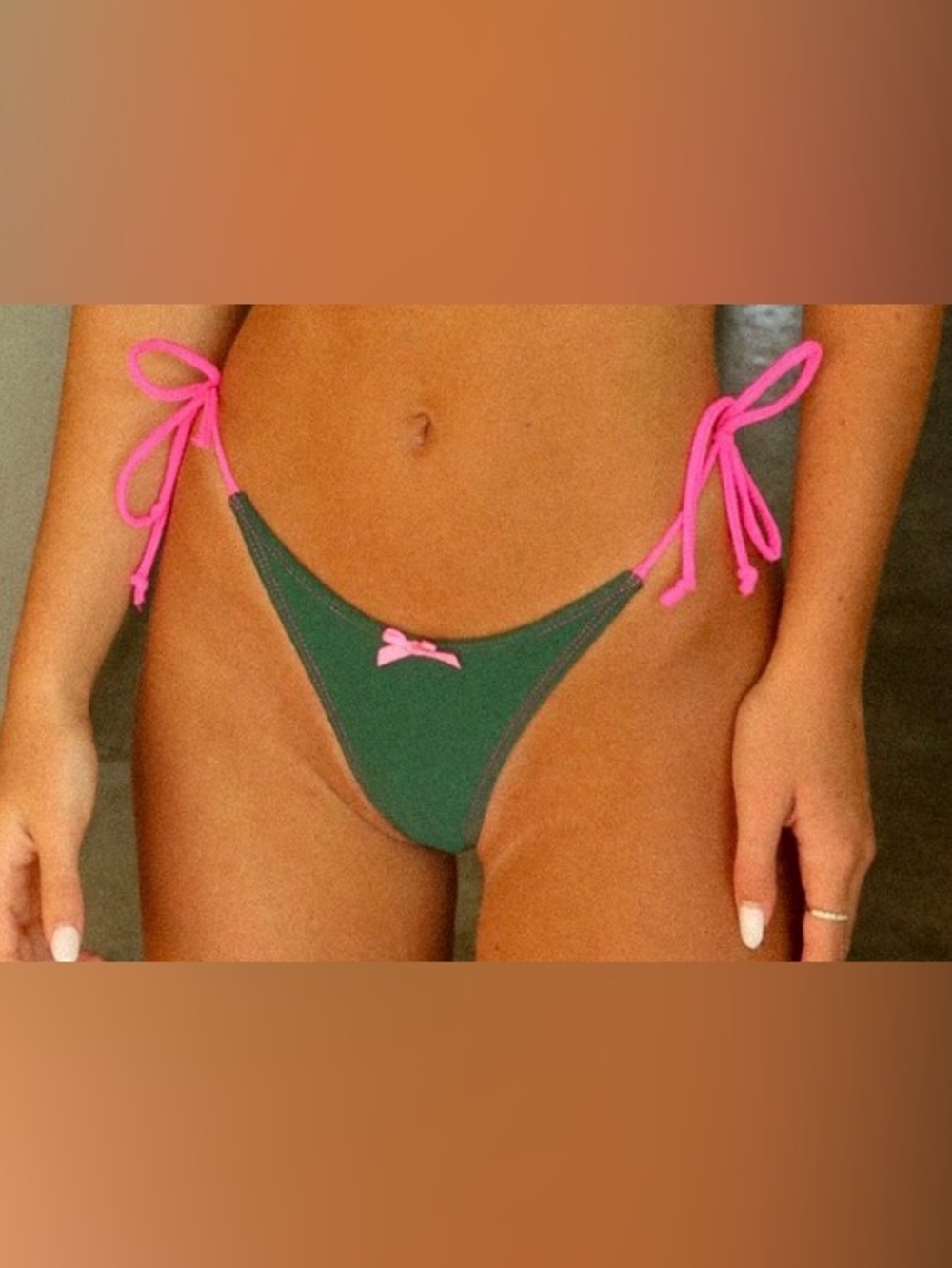 EUC Chooks LA Contrast Bow Bottom in Sage Green Size Small